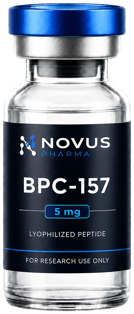 BPC-157 research peptide vial — Novus Labs