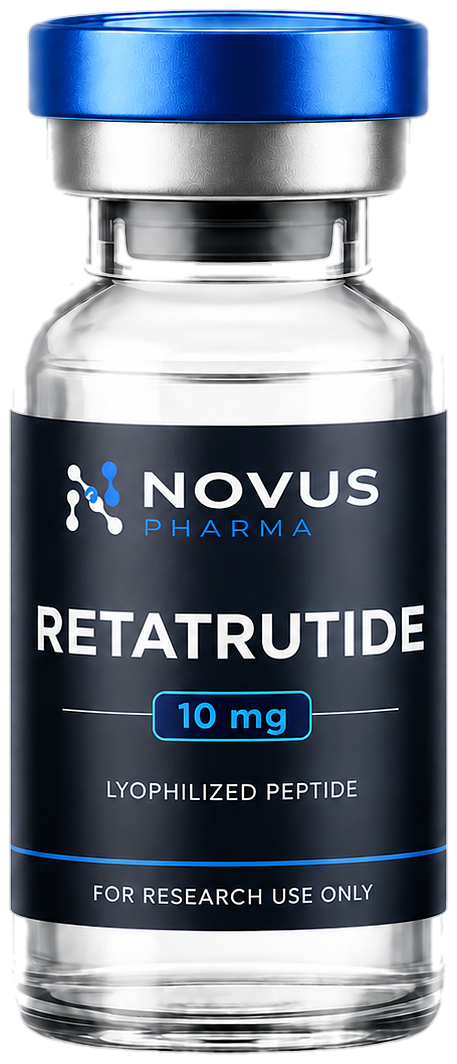 Retatrutide research peptide vial — Novus Labs